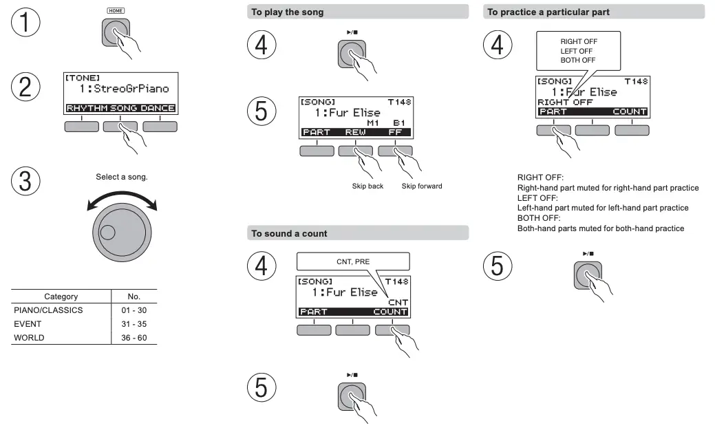 Playing a Built-in Song