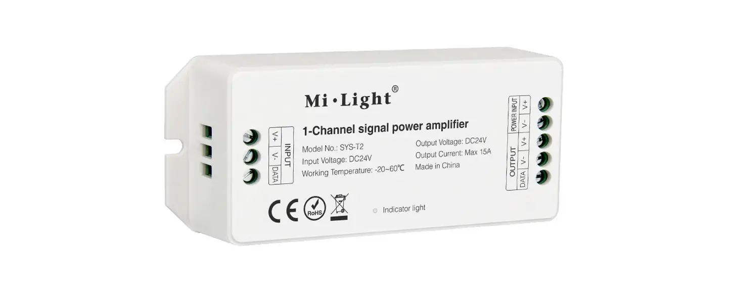 Mi Light Sys-t2 1-channel Signal Power Amplifier Instructions