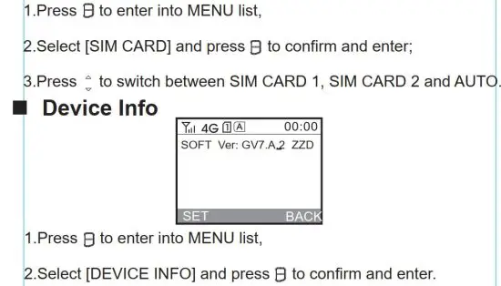 FIG 21 Device Info