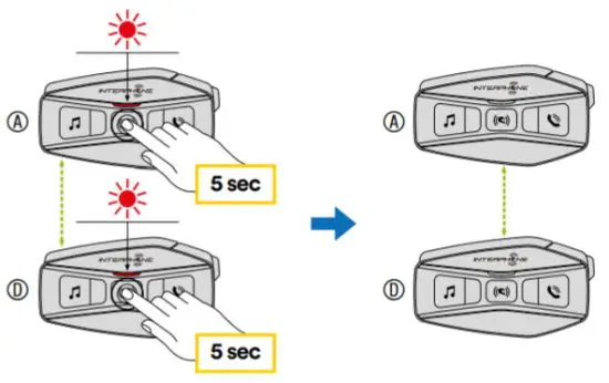 INTERPHONE U COM 16 Motorcycle Intercom - Intercom pairing 4