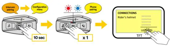 INTERPHONE U COM 16 Motorcycle Intercom - Pairing with Mobile phone 2