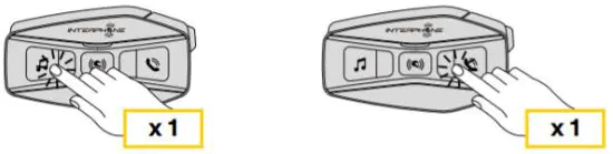 INTERPHONE U COM 16 Motorcycle Intercom - Radio Stations memory 2