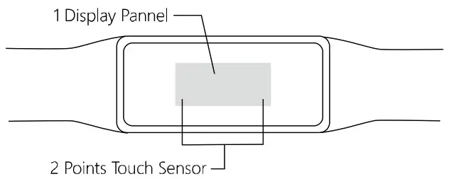 Shenzhen Chileaf Electronics CL880 Heart Rate Wristband- Buttons and Display