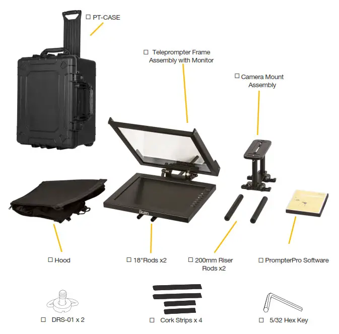 ikan PT3500 TK Teleprompter and Hard Case Travel Kit- 2