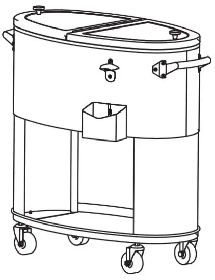 PERMASTEEL PS-207-80QT 80qt Steel Cooler