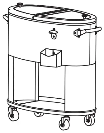 PERMASTEEL PS-207-80QT 80qt Steel Cooler - FIG