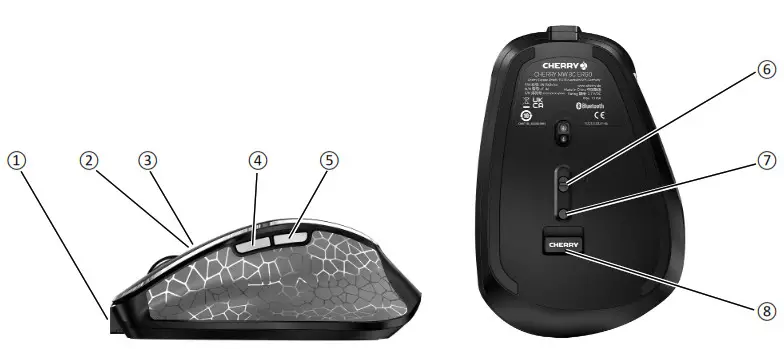 CHERRY MW 8C Ergo Wireless Mouse - overview