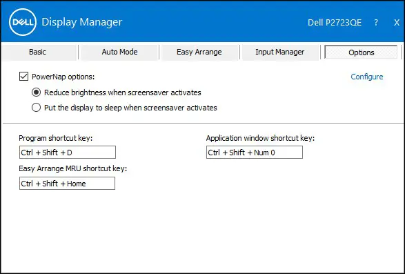 DELL P2723QE 27 Inch 4K USB C Hub Monitor - Other Shortcut Keys