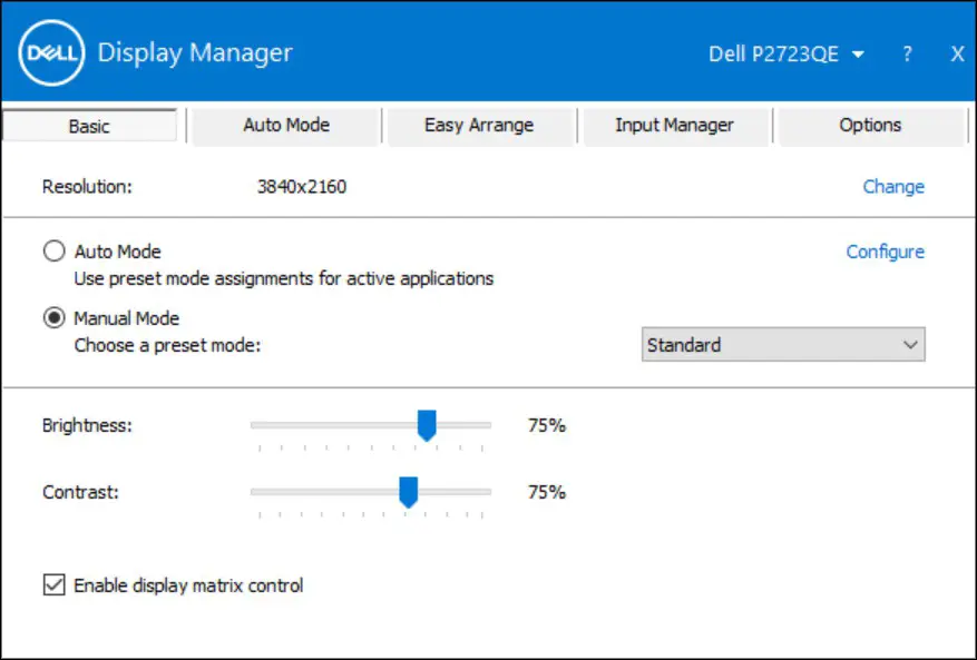 DELL P2723QE 27 Inch 4K USB C Hub Monitor - Setting Basic Display Functions 2