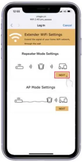 Repeater mode setup