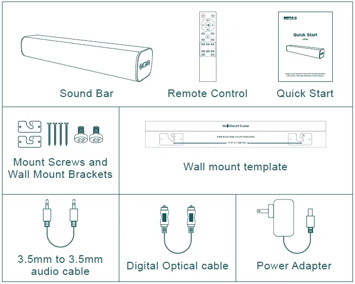 BESTISAN SE06 Soundbar Fig1