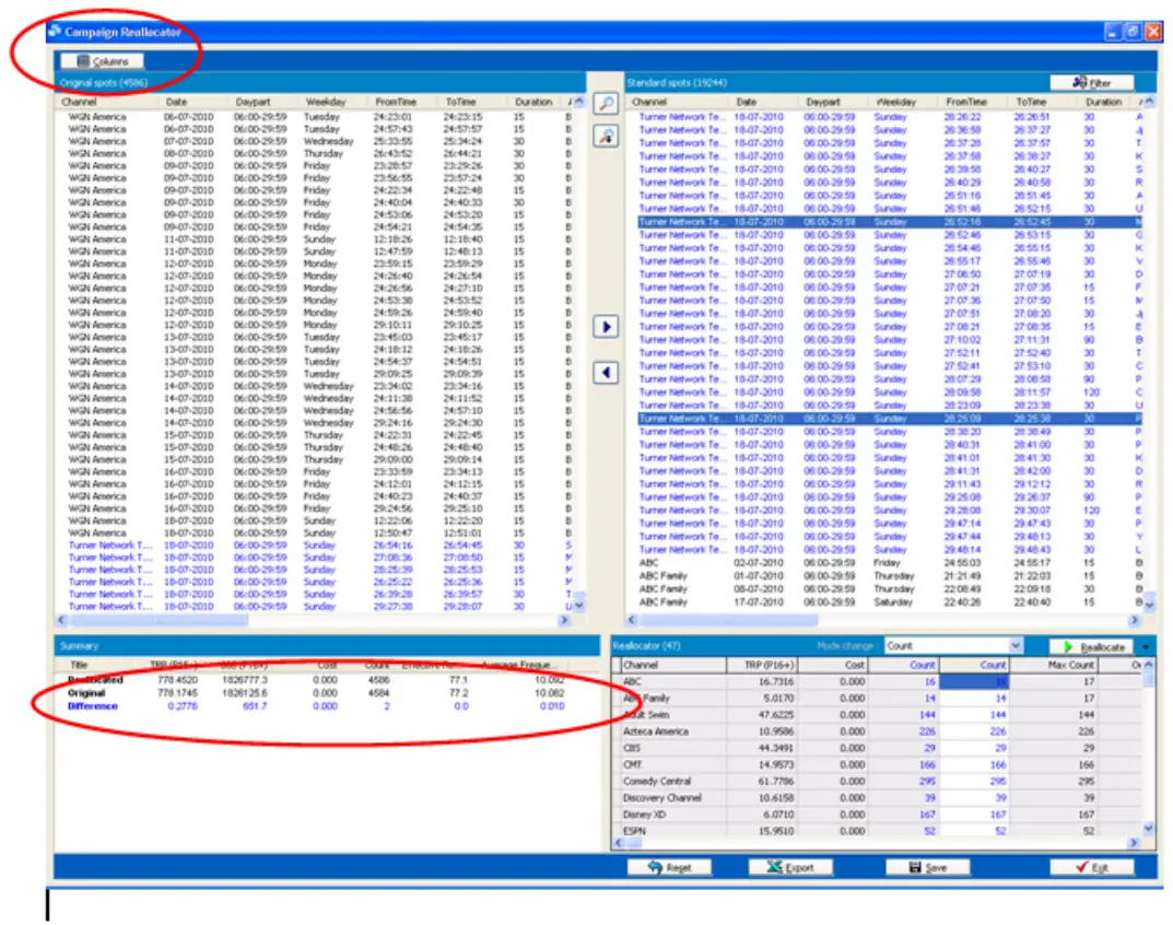 techedge Campaign Reallocator Feature Sheet - adjustments