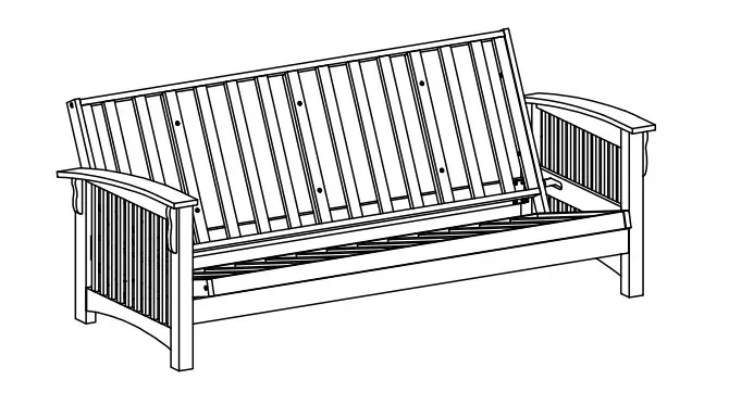 dhpfumiture Wood Futon Frame 1