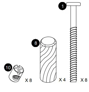 dhpfumiture Wood Futon Frame hardware Step 4 1