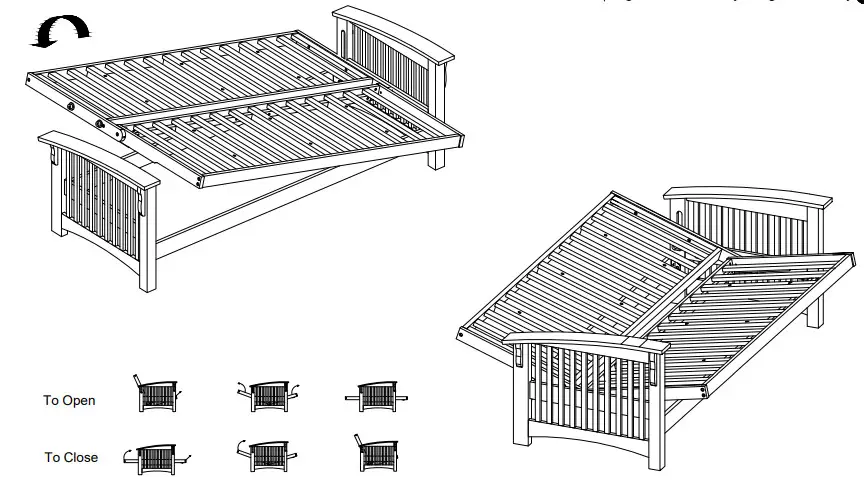 dhpfumiture Wood Futon Frame hardware Step 9