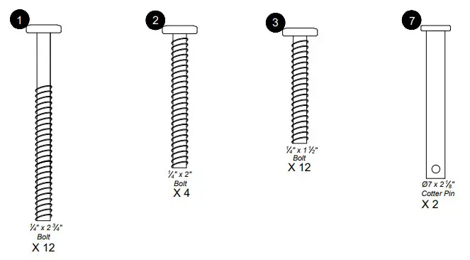 dhpfumiture Wood Futon Frame hardware pack