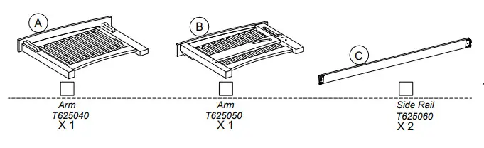 dhpfumiture Wood Futon Frame parts