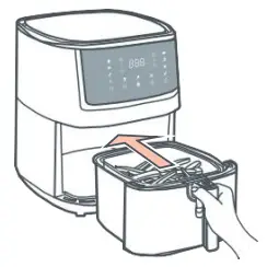 CRR Air Fryer 5.7L 1750W Oven with Touch Control Panel - Cooking