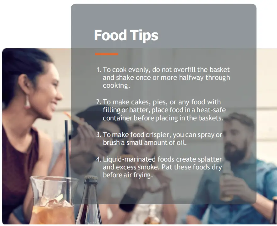 CRR Air Fryer 5.7L 1750W Oven with Touch Control Panel - Food Tips