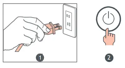 CRR Air Fryer 5.7L 1750W Oven with Touch Control Panel - Power Button