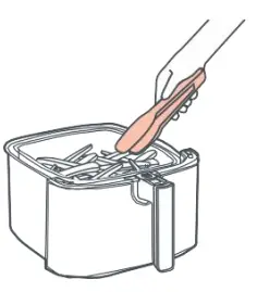 CRR Air Fryer 5.7L 1750W Oven with Touch Control Panel - food