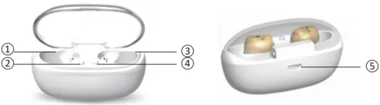 Tumin C600 Rechargeable Invisible Hearing Aids - Charger Structure