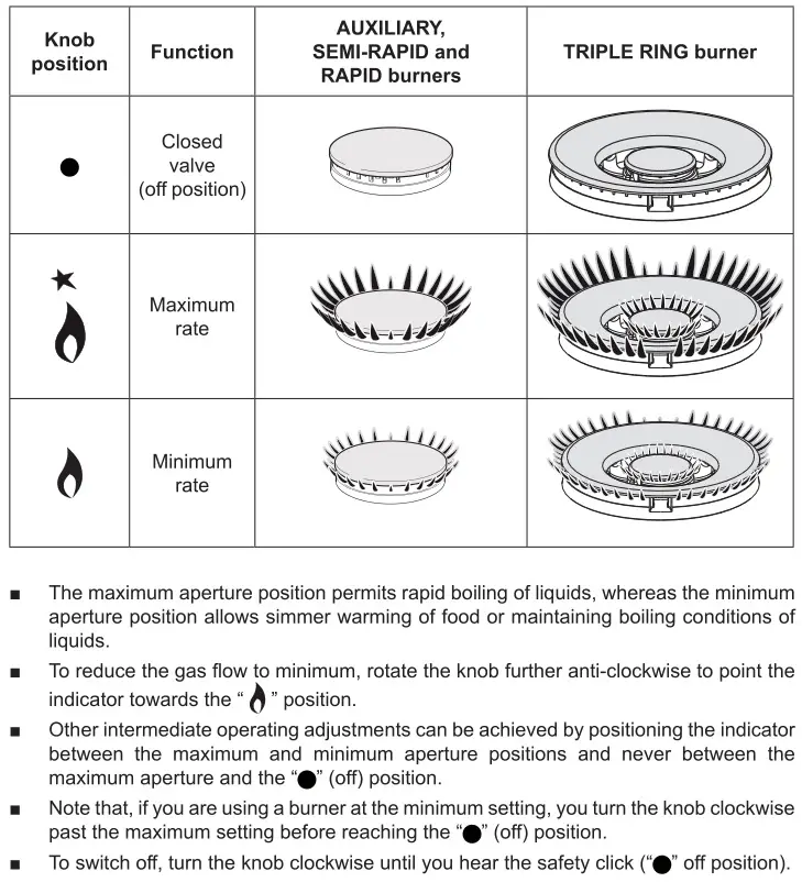 DeLonghi Dual Fuel Cooker - GAS BURNERS