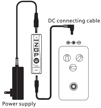 JOYO JP 06W ZGP Guitar Pedal USB Power Converter and Noise Blocker Support - DC Connecting Cable