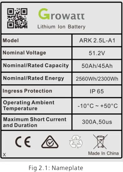 GROWATT ARK 2 5L  A1 Battery System - fig3