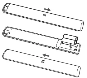 FFALCON LED TV 1 Instruction Installing Batteries