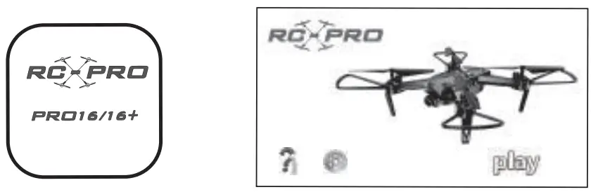 RC PRO PRO16 2.4G HD FPV Drone with Auto Hovering - Play