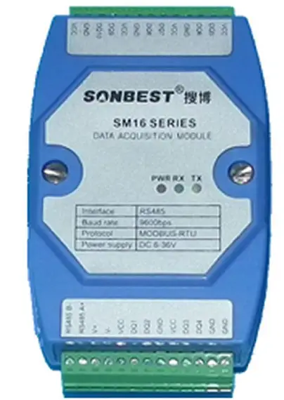 sonbus RS485 interface 8-channel switch acquisition module-prod