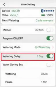 Watering Delay Function 1