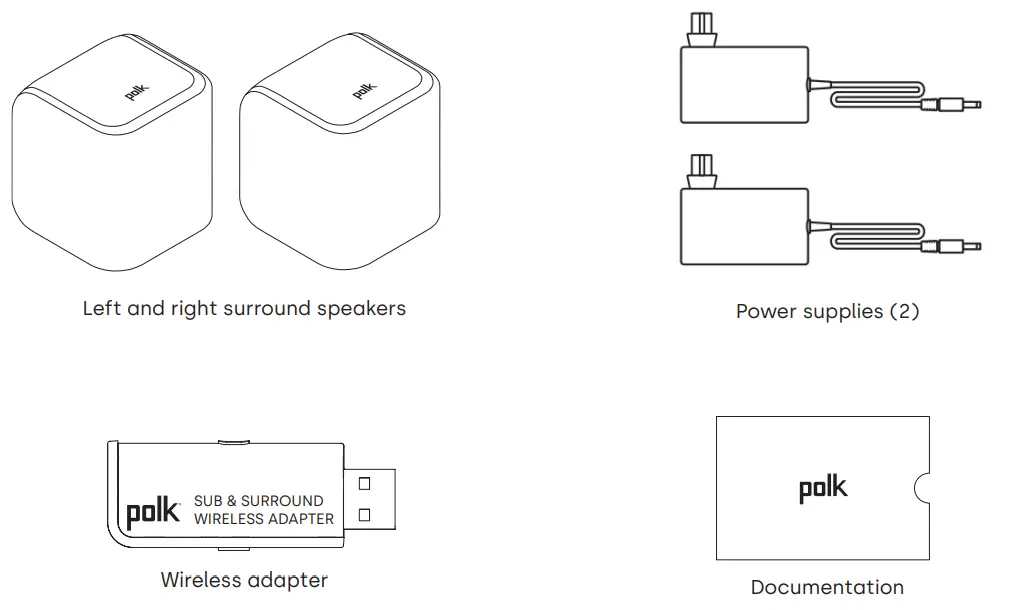 polk DSR3 Audio Cinema Surround Sound System - box