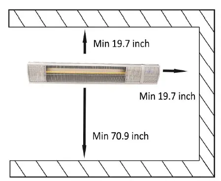 Sunday Living TW15R Wall Mounted Infrared Heater fig 1