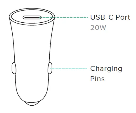 RapidVolt CHCRIO150 20W Car Charger USB-C Power Adapter FIG 1