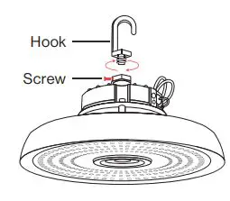 SUNCO LIGHTING 150W UFO High Bay LED Fixture with Accessory Socket 3