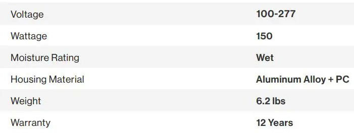 SUNCO LIGHTING 150W UFO High Bay LED Fixture with Accessory Socket 7