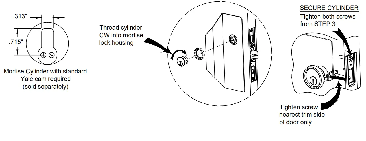 DETEX 105645 Anti Vandal 30 Series Mortise Trim - fig