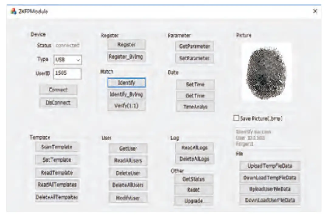 ZKTeco SLK21M Fingerprint Module - Identify,