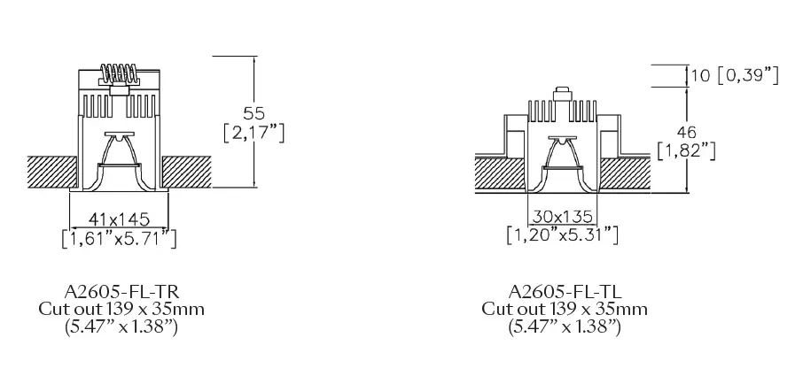 Lucent-A2605-FL-Line-5LED-Flare-Downlight-FIG-1