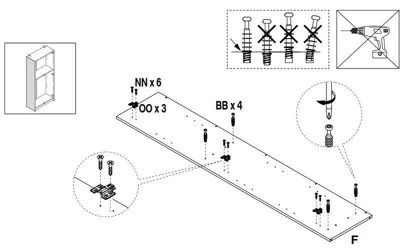 StyleWell 07909AW Light Oak Storage Cabinet with Panel Doors - Left panel