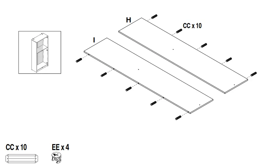 StyleWell 07909AW Light Oak Storage Cabinet with Panel Doors - TOOLS REQUIRED2