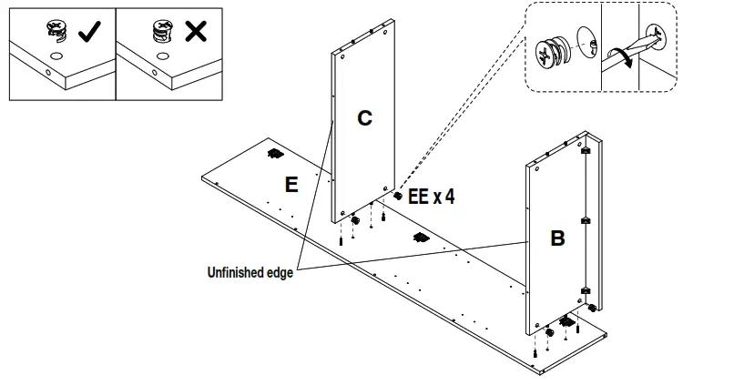StyleWell 07909AW Light Oak Storage Cabinet with Panel Doors - fig1