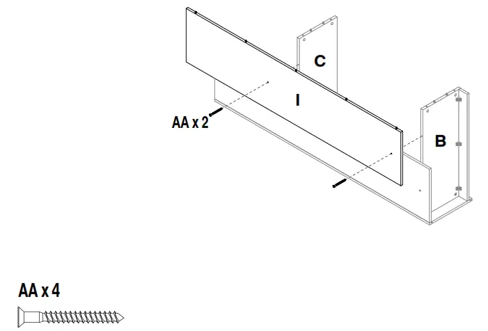 StyleWell 07909AW Light Oak Storage Cabinet with Panel Doors - left back