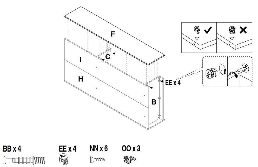 StyleWell 07909AW Light Oak Storage Cabinet with Panel Doors - left side
