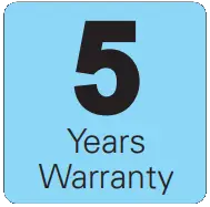 5 Year Warranty