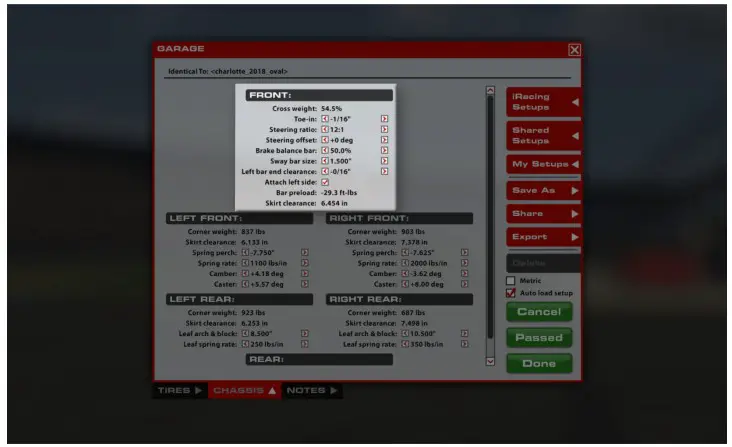 iRacing Street Stock JR Motorsports - Chassis