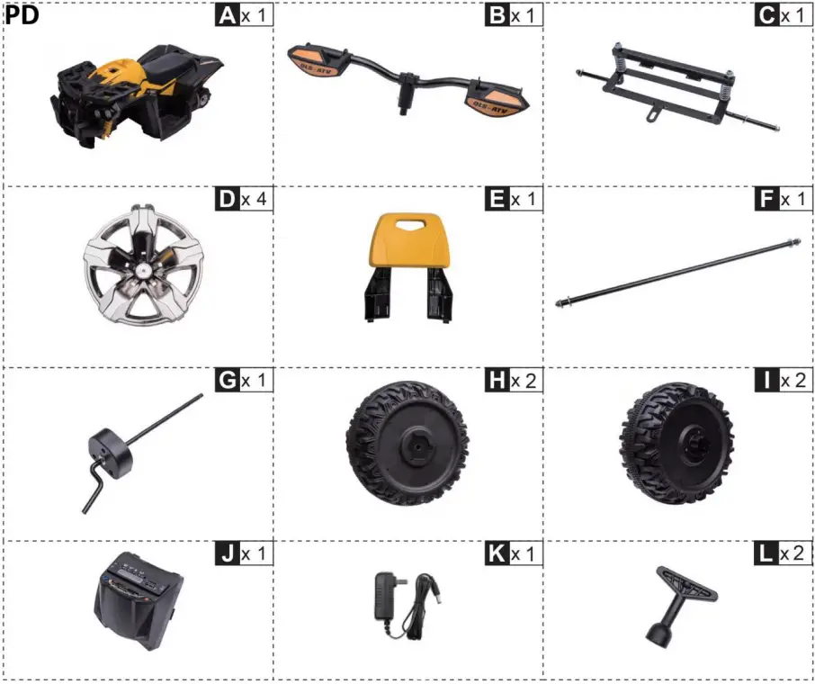 MONI QLS 3288 Electric Ride On Quad - PARTS