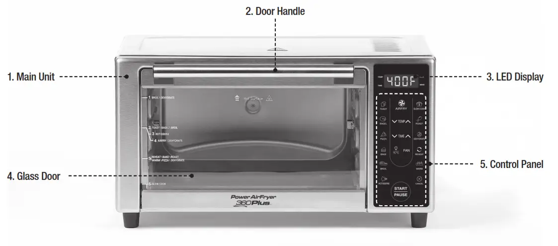 POWER S AFO-002 AirrFryer 360 Plus - Parts